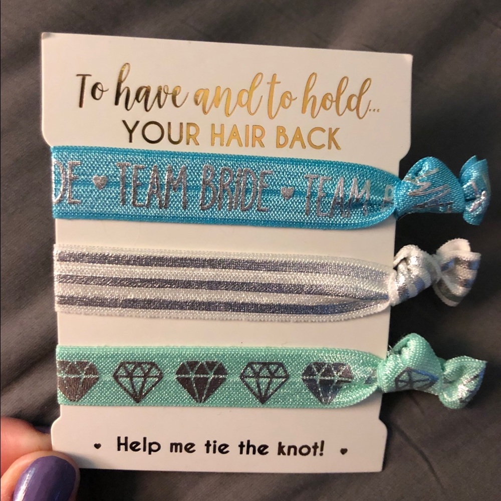FREE WITH PURCHASE Bridesmaid wedding hair tie bracelets set of 3